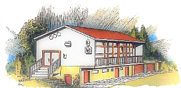 Zeichnung des Sportheims TSV-Michelbach